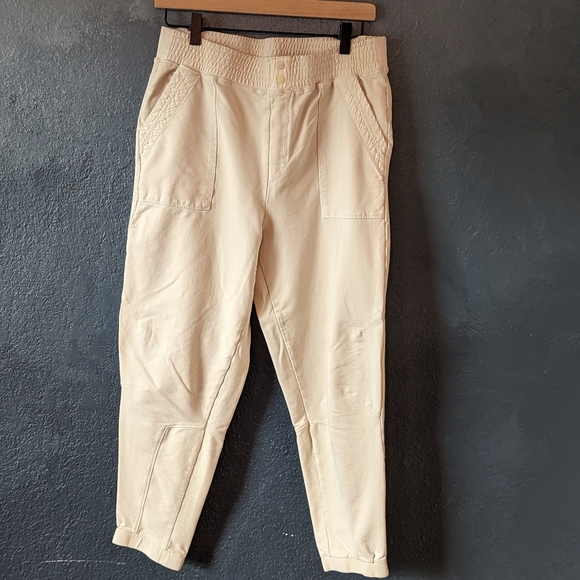 Anthropologie cream joggers - Picture 1 of 9